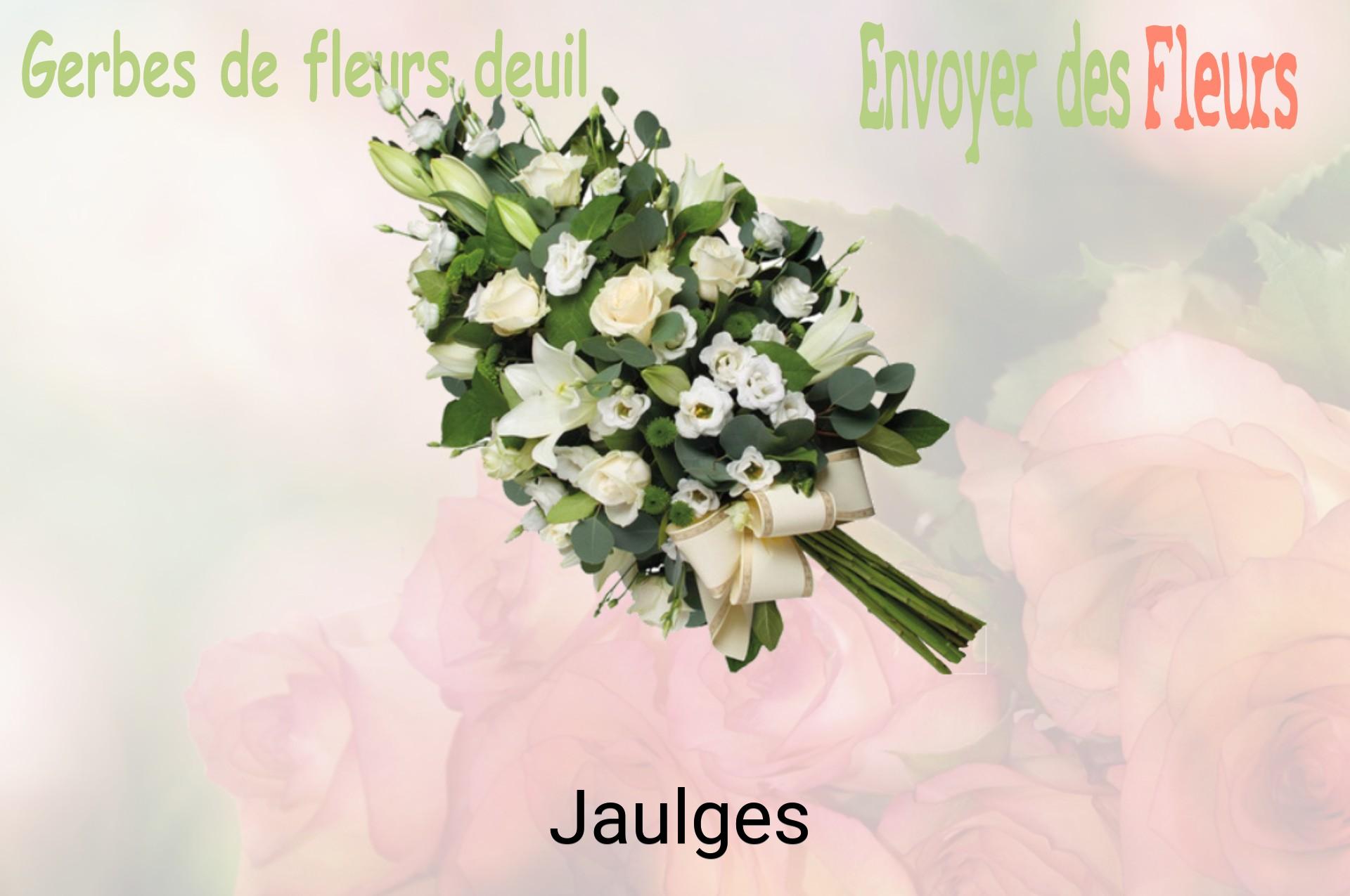 Gerbe de fleurs de deuil livrée à Jaulges